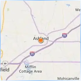 Ashland University Location Map Ashland University Location Map