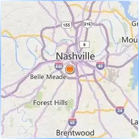 Belmont University Location Map