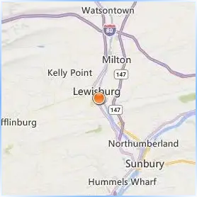 Bucknell University Location Map
