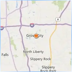 Grove City College Location Map Grove City College Location Map