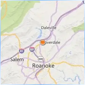 Hollins University Location Map