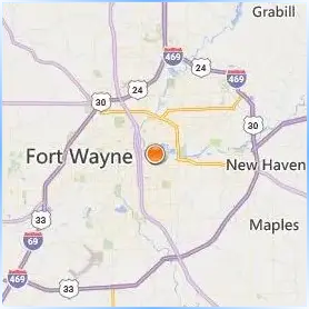 Indiana Institute of Technology College of Professional Studies Location Map