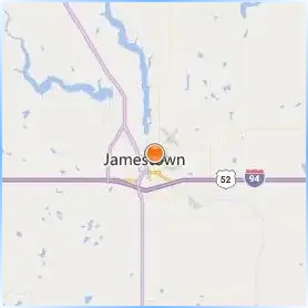 University of Jamestown Location Map University of Jamestown Location Map