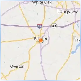 Kilgore College Location Map