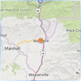 Mars Hill University Location Map