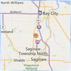 Saginaw Valley State University Location Map