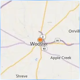 The College of Wooster Location Map The College of Wooster Location Map
